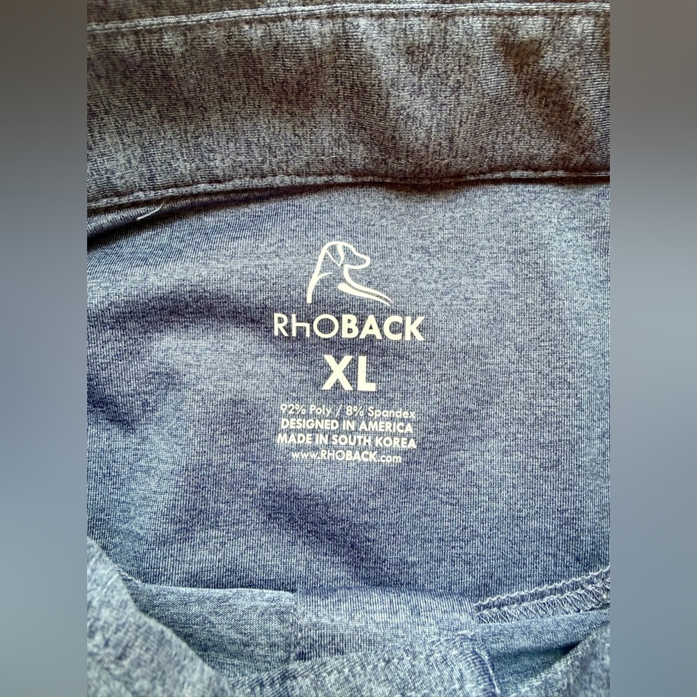 Rhoback "The Annapolis" Performance Polo – Heather Blue – Men's XL – EUC - Picture 4 of 8